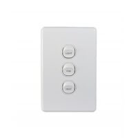 Switch Vertical 2 Gang 10AX 250V IP66 Puma White Trader