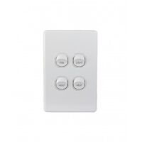 Switch Vertical 2 Gang 10AX 250V IP66 Puma White Trader