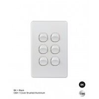 Switch Vertical 2 Gang 10AX 250V IP66 Puma White Trader
