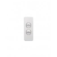 Switch Vertical 2 Gang 10AX 250V IP66 Puma White Trader