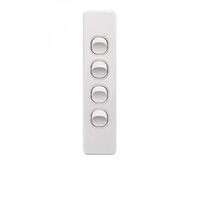 Switch Vertical 2 Gang 10AX 250V IP66 Puma White Trader