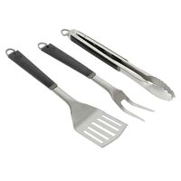 3 Piece BBQ Tool Set Spatula Tongs Fork Coleman