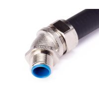 Liquid Tight Conduit Fitting 45 Deg Fixed M63 NP Brass Cabac