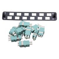 24F Flat Fibre Panel Kit LC Duplex OM3 Ports 13-24 MSS Data