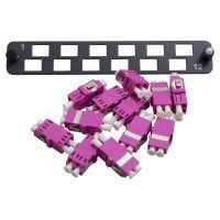 24F Flat Fibre Panel Kit LC Duplex OM4 Ports 1-12 MSS Data