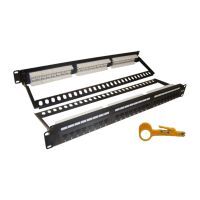 24 Port Cat6 Patch Panel 1RU with Punch Down Tool Redback