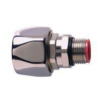 EMI Braided Straight Swivel 16mm M20 Nickel Brass Adaptaflex