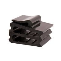 Acetal Edge Clip 8 Cable W Style Black Pack of 50 Ty-Rap