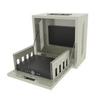 Rotating 4-6RU Vertical Wall Rack Monitor Mount Grey Redback