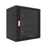 Wall Mount Rack 12RU Single Section 450mm Deep Glass Door Redback