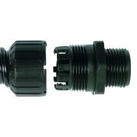Straight Fixed Fitting M16 12mm Type XF Nylon Black Adaptaflex