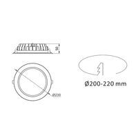 30W AND 40W SWITCHABLE TRI TC WH CUTOUT 210