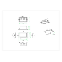 38W SHOPLIGHTER RECT. 3-5000K BK