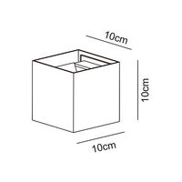 SQR U/DOWN WALL LIGHT SMART RGB BK