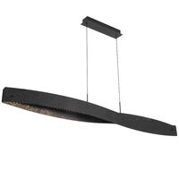 Pendant Light LED 48W 3000K 1500mm Cracked Black Arezzo Telbix