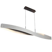 Pendant Light LED 48W 3000K 1500mm Cracked Silver Arezzo Telbix