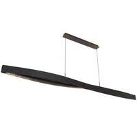 Pendant Light LED 80W 3000K 2400mm Cracked Black Arezzo Telbix