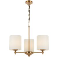 Pendant Light 3 Light E27 650mm Antique Gold Black Argos Telbix