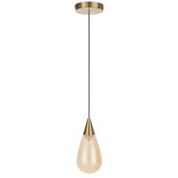 Pendant Light LED 4W 3000K 100mm Antique Gold Smoke Atico Telbix