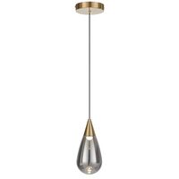 Pendant Light LED 4W 3000K 100mm Antique Gold Champagne Atico Telbix