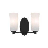 Wall Light 2 Light E27 Black Alabastro Brevan Telbix