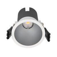 LED Downlight 7W 3000K Dimmable 65mm Cut-Out White Silver Brex Telbix