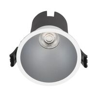 LED Downlight 6-10W 3000K 85mm Cut-Out White Silver Brex Telbix