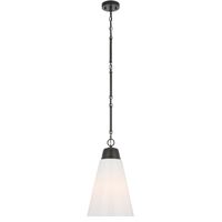 Pendant Light E27 288mm Polished Nickel Opal Brine Telbix