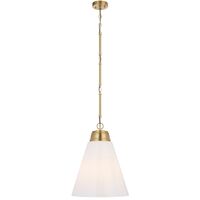 Pendant Light E27 400mm Antique Gold Opal Brine Telbix