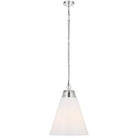 Pendant Light E27 400mm Black Matt Opal Brine Telbix