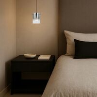 Pendant Light LED 4W 4000K 110mm Black Smoke Crevil Telbix