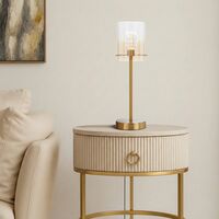 Table Lamp LED 4W 4000K Antique Gold Amber Crevil Telbix