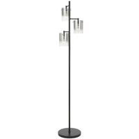 Floor Lamp 3 Light LED 10W 4000K Antique Gold Amber Crevil Telbix