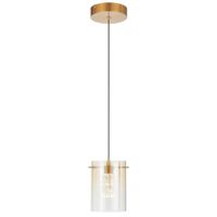 Pendant Light LED 4W 4000K 110mm Antique Gold Amber Crevil Telbix