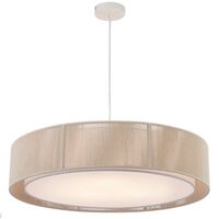 Pendant Light 3 Light E27 700mm Natural Rope White Cusco Telbix