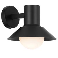Outdoor Wall Light E14 IP44 Vintage Brass Opal Delore Telbix