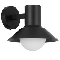 Outdoor Wall Light E14 IP44 Black Sand Opal Delore Telbix