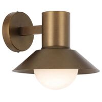 Outdoor Wall Light E14 IP44 White Sand Opal Delore Telbix