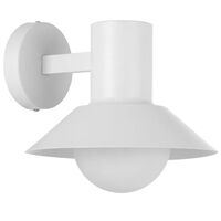 Outdoor Wall Light E14 IP44 White Sand Opal Delore Telbix