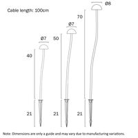 Post Light Set of 3 LED 24V 3000K IP65 Black Sand Enoki Telbix