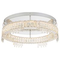 Ceiling Light LED 46W Tri-Colour 627mm Chrome Crystal Erika Telbix