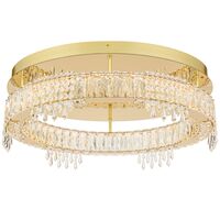 Ceiling Light LED 46W Tri-Colour 627mm Chrome Crystal Erika Telbix