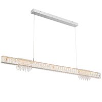 Pendant Light LED 28W Tri-Colour 1426mm Chrome Crystal Erika Telbix
