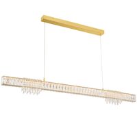 Pendant Light LED 28W Tri-Colour 1426mm Chrome Crystal Erika Telbix