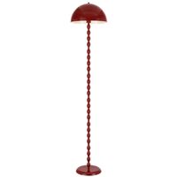 Floor Lamp E27 Foot Switch 1580mm Glossy Black Estiq Telbix