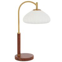 Table Lamp E27 Inline Switch Wood Antique Gold Estova Telbix