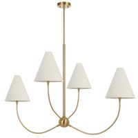 Pendant Light 4 Light E14 1220mm Antique Gold Ivory Farnix Telbix