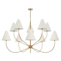 Pendant Light 10 Light E14 1515mm Nickel Ivory Farnix Telbix