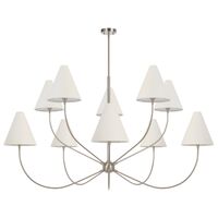 Pendant Light 10 Light E14 1515mm Antique Gold Ivory Farnix Telbix