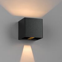 Outdoor Wall Light LED 5W Tri-Colour IP65 Black Sand Flip Telbix